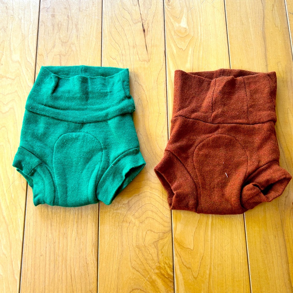 Newborn wool diaper covers - handmade